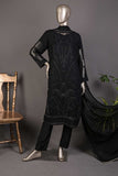 GLS-10A-Black - Voyage | 3Pc Embroidered Un-stitched Chiffon Dress