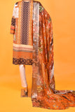 Abstractionist (MDL-001) - 3 Pc Unstitched Lawn Digital Printed Dress With Banarsi Chiffon Digital Printed Dupatta