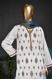 KARINA-(SC-105A-White) Embroidered Un-Stitched Cambric Dress With Printed Chiffon Dupatta